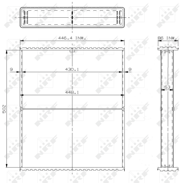 NRF Koelblok radiateur 24536