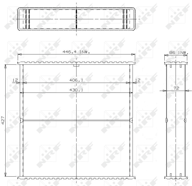 NRF Koelblok radiateur 24631