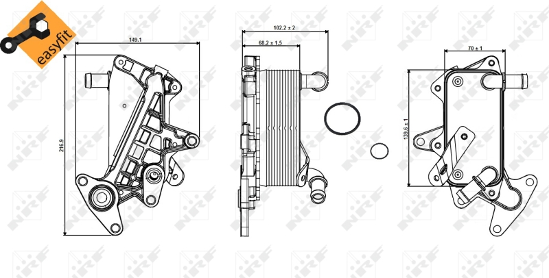 NRF Oliekoeler motorolie 31357