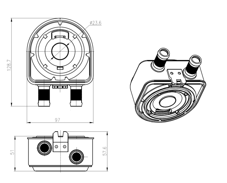 NRF Oliekoeler motorolie 31836