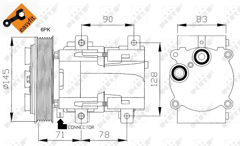 NRF Airco compressor 32085