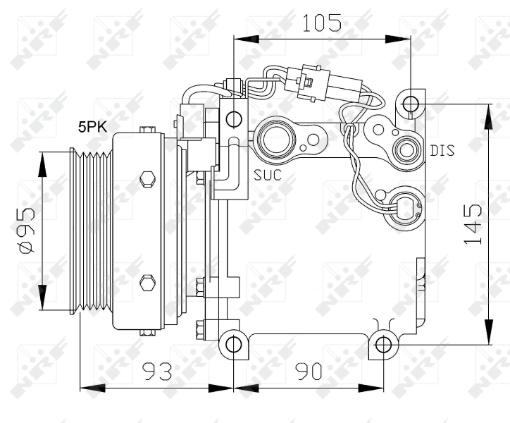 NRF Airco compressor 32100