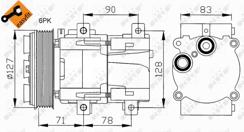 NRF Airco compressor 32107