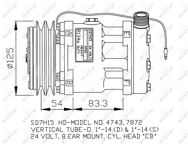 NRF Airco compressor 32134G