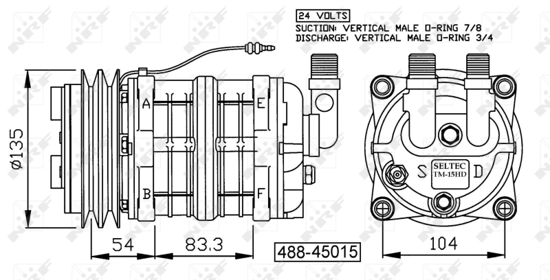 NRF Airco compressor 32157G