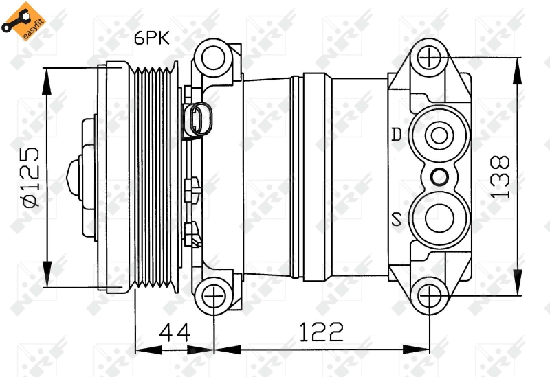 NRF Airco compressor 32202