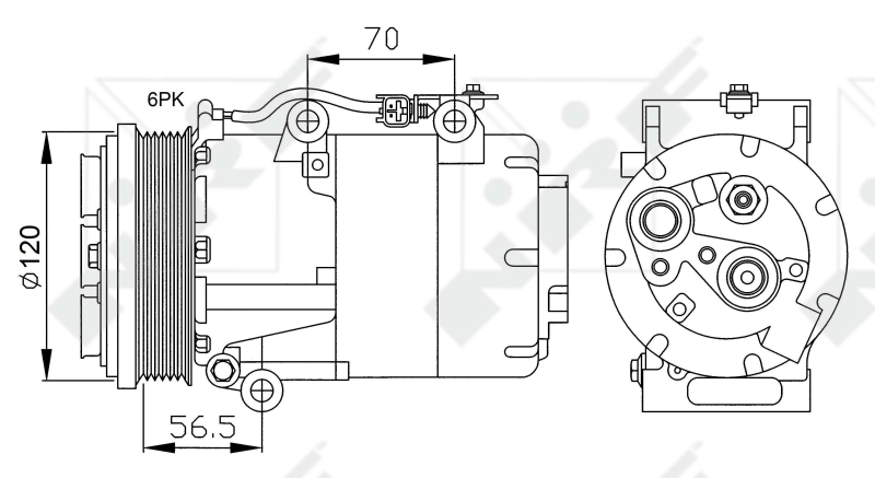 NRF Airco compressor 32250