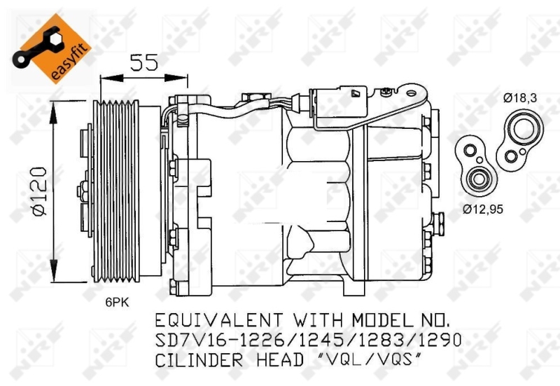 NRF Airco compressor 32255