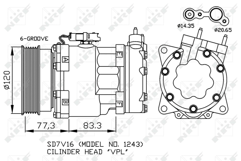 NRF Airco compressor 32266