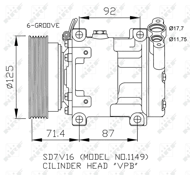 NRF Airco compressor 32267