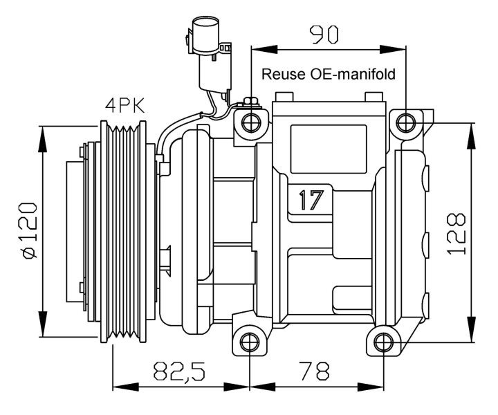 NRF Airco compressor 32449