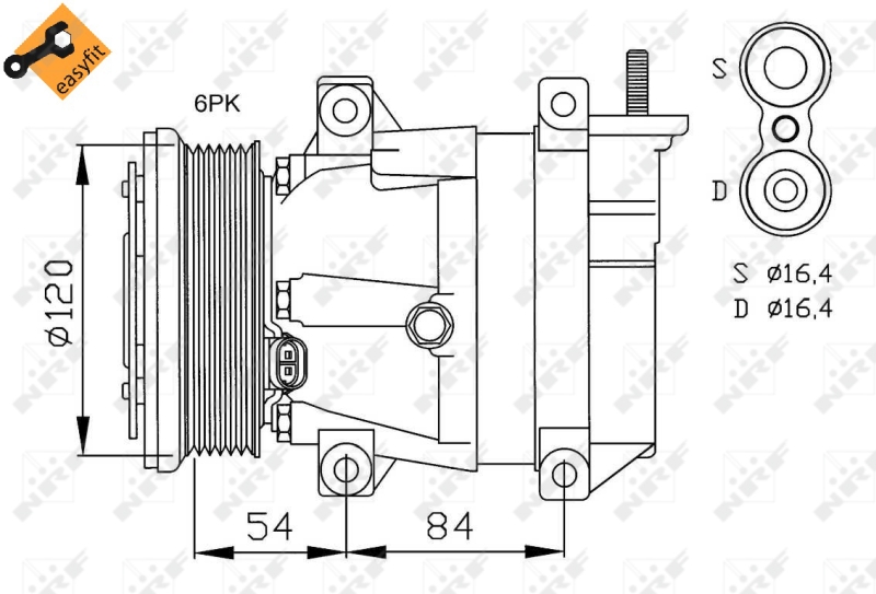 NRF Airco compressor 32484