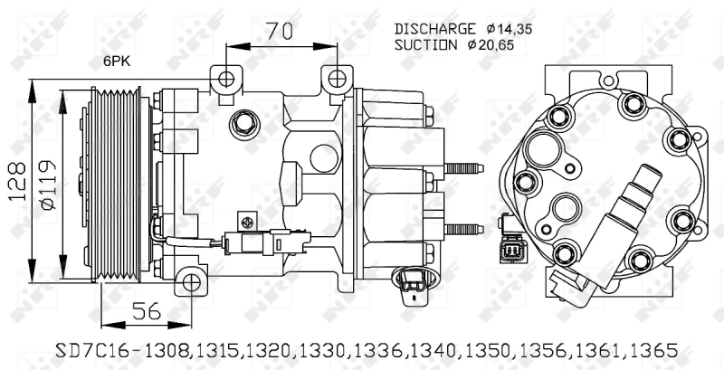 NRF Airco compressor 32772