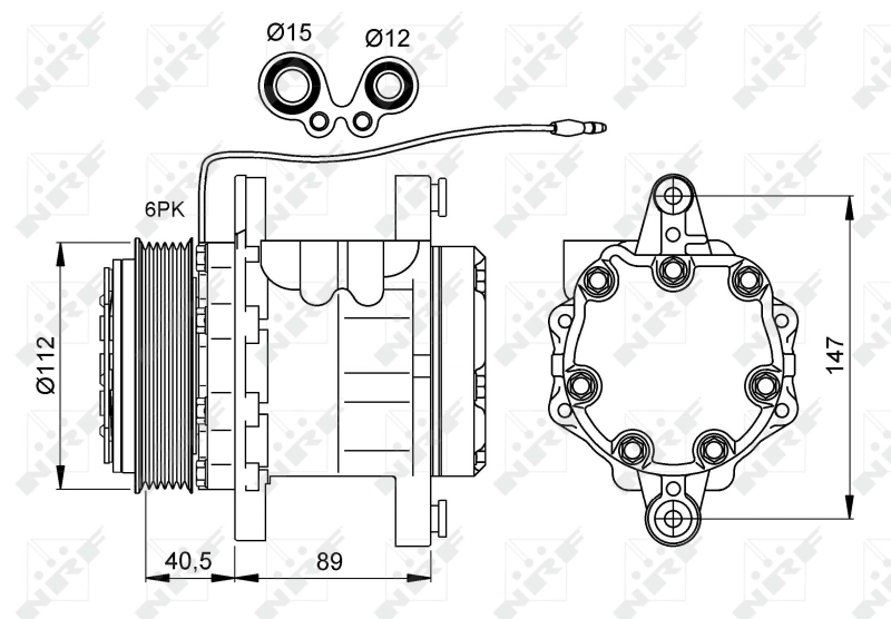 NRF Airco compressor 32878