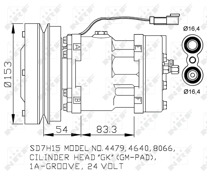 NRF Airco compressor 32879