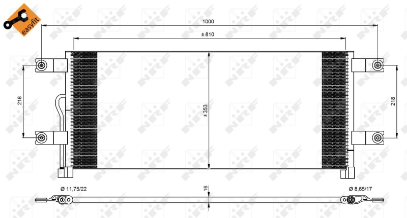 NRF Airco condensor 350074