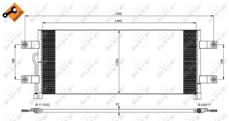 NRF Airco condensor 350075