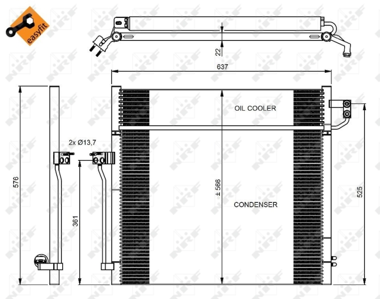 NRF Airco condensor 350080