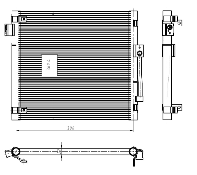 NRF Airco condensor 350447