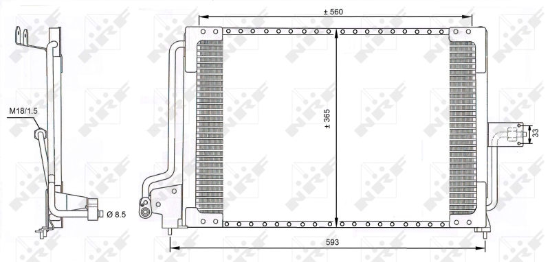 NRF Airco condensor 35182