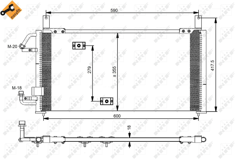 NRF Airco condensor 35197