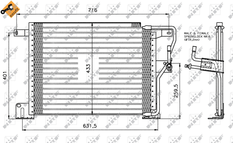 NRF Airco condensor 35221