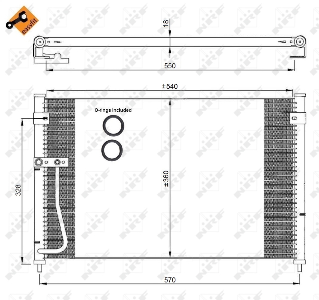 NRF Airco condensor 35306