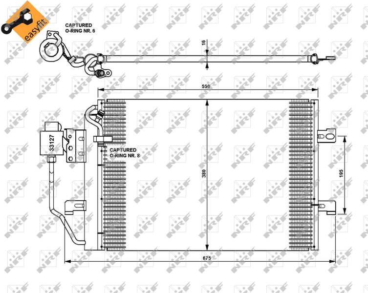 NRF Airco condensor 35309