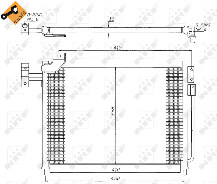 NRF Airco condensor 35388