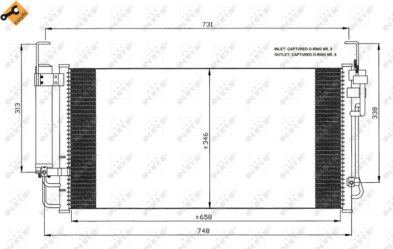 NRF Airco condensor 35473