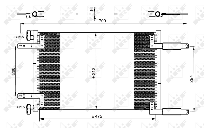 NRF Airco condensor 35493