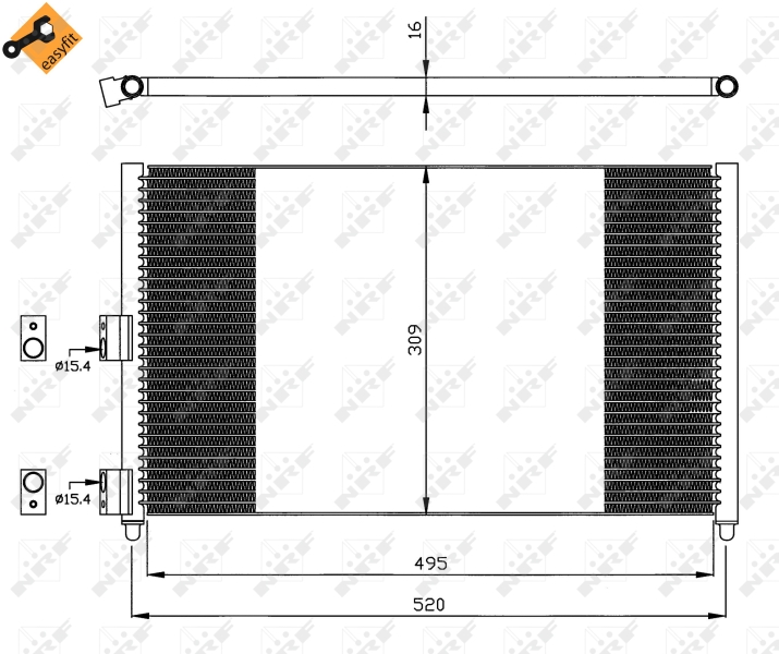 NRF Airco condensor 35502