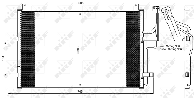 NRF Airco condensor 35507