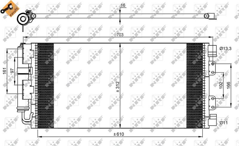 NRF Airco condensor 35548