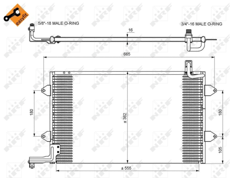 NRF Airco condensor 35584