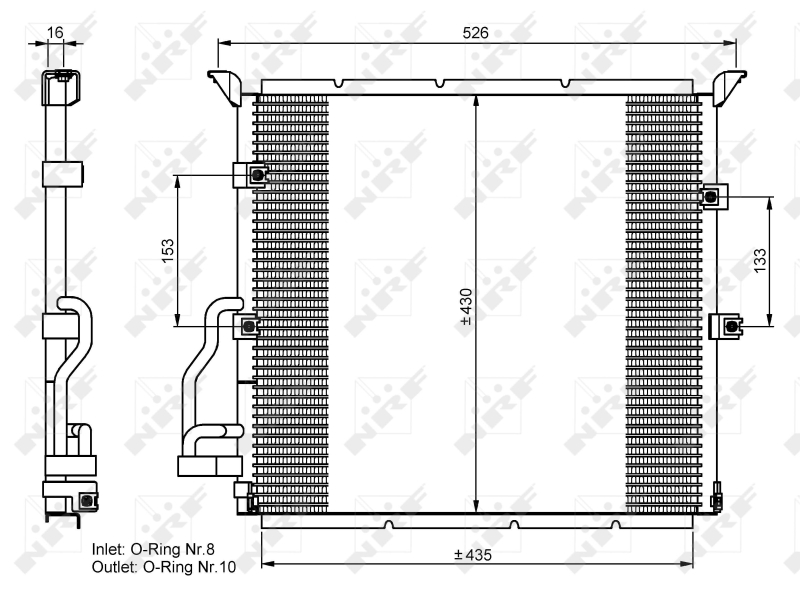 NRF Airco condensor 35586