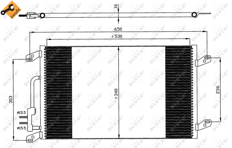 NRF Airco condensor 35615