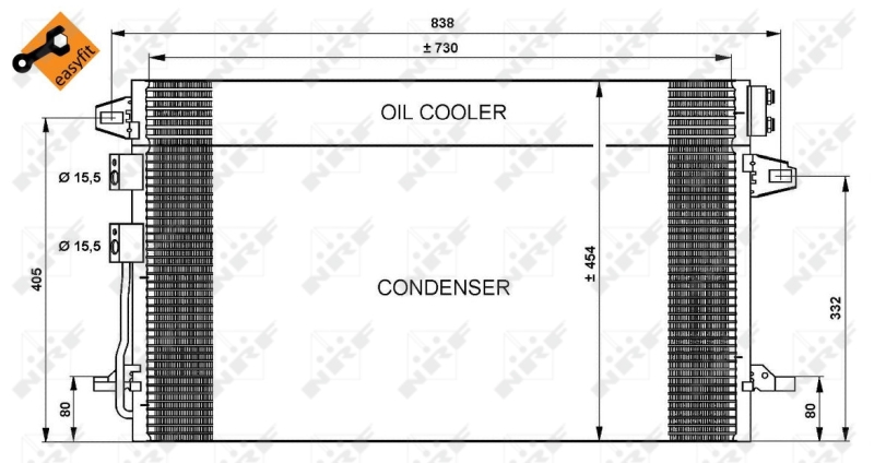 NRF Airco condensor 35617