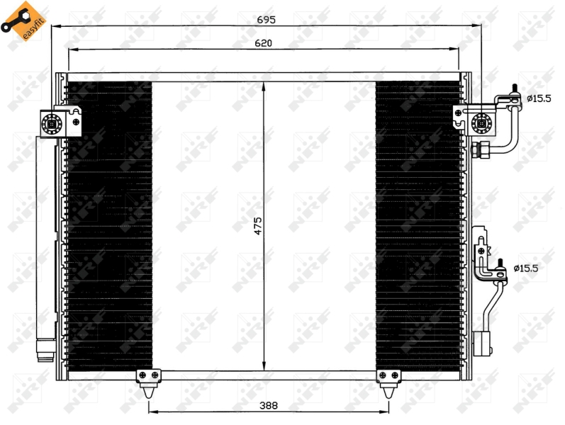 NRF Airco condensor 35619