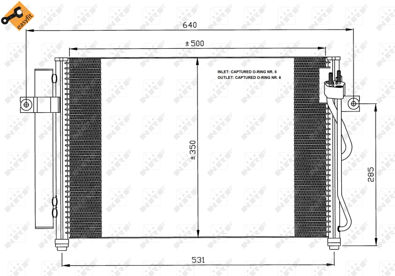 NRF Airco condensor 35630