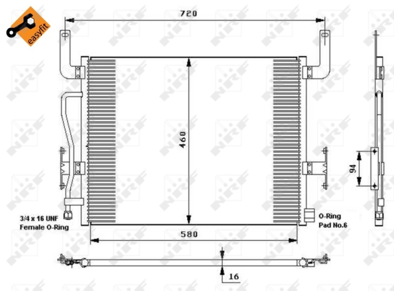 NRF Airco condensor 35655