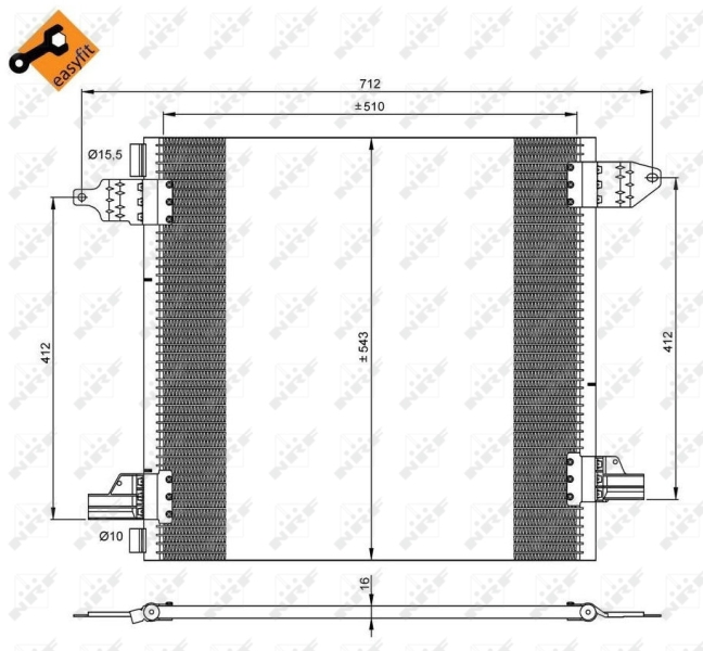 NRF Airco condensor 35702