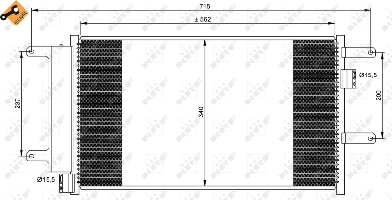 NRF Airco condensor 35751