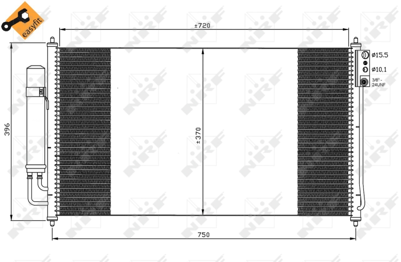 NRF Airco condensor 35878