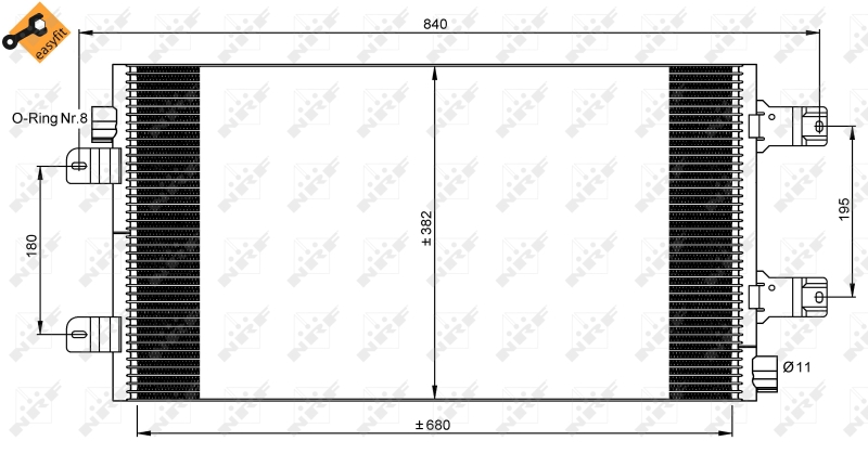 NRF Airco condensor 35880