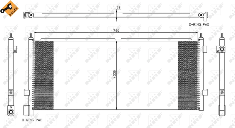 NRF Airco condensor 35891