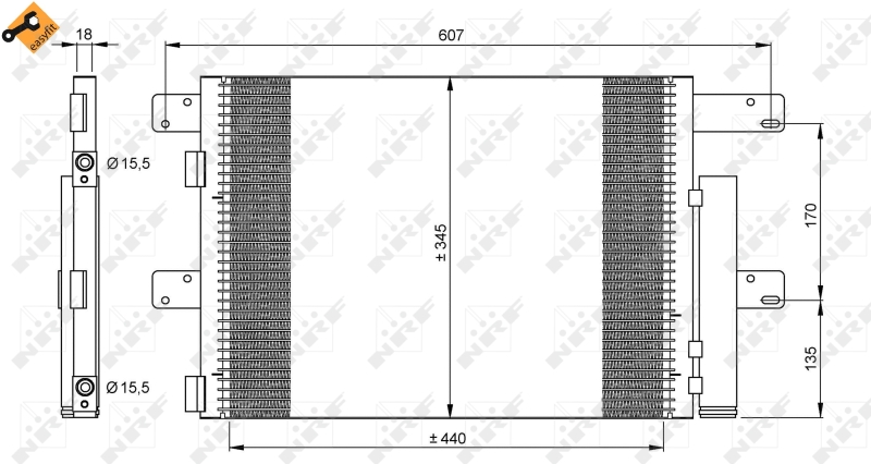 NRF Airco condensor 35896