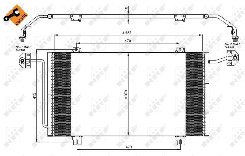 NRF Airco condensor 35908