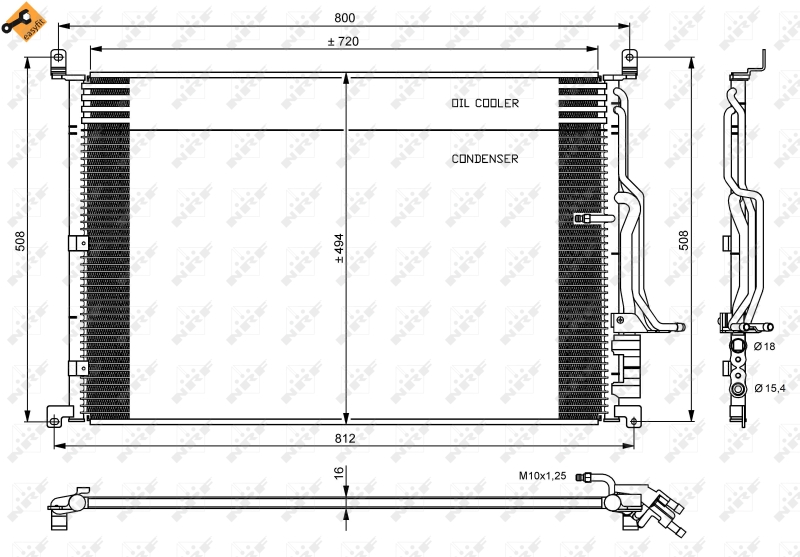 NRF Airco condensor 35923