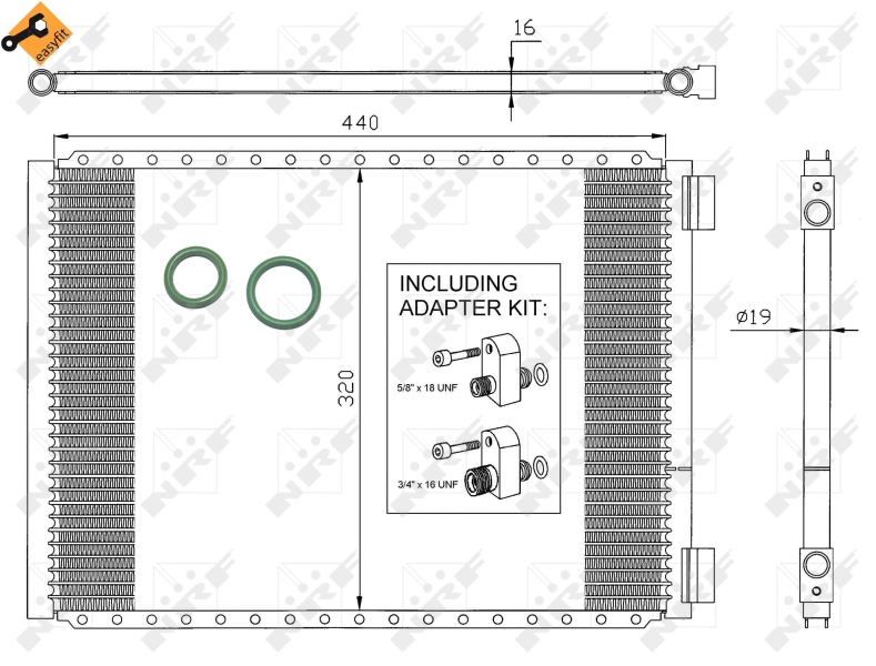 NRF Airco condensor 35952